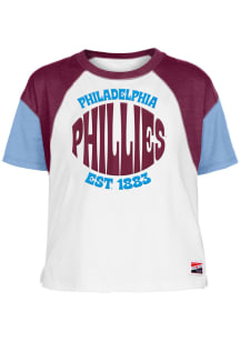 New Era Philadelphia Phillies Womens White Retro Short Sleeve T-Shirt