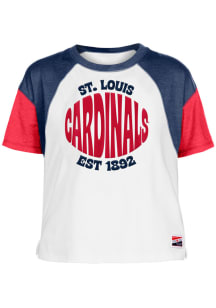 New Era St Louis Cardinals Womens White Retro Short Sleeve T-Shirt