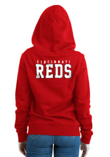 New Era Cincinnati Reds Womens Red Fleece Long Sleeve Full Zip Jacket