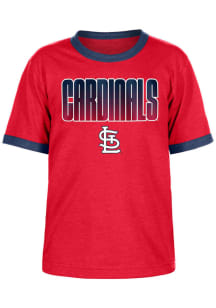 New Era St Louis Cardinals Youth Red Glow In The Dark Wordmark Short Sleeve Fashion T-Shirt