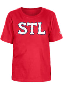 New Era St Louis Cardinals Youth Red City Connect Short Sleeve T-Shirt