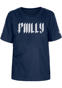 New Era Philadelphia Phillies Youth Navy Blue City Connect Short Sleeve T-Shirt