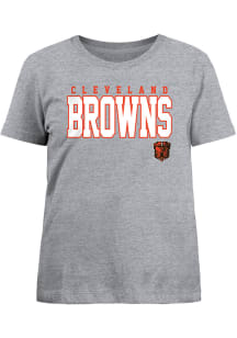 New Era Cleveland Browns Womens Grey Jersey Short Sleeve T-Shirt