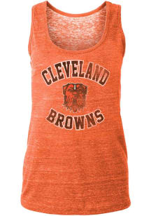 New Era Cleveland Browns Womens Orange Triblend Tank Top