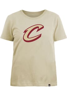 New Era Cleveland Cavaliers Womens Tan Logos Short Sleeve T-Shirt