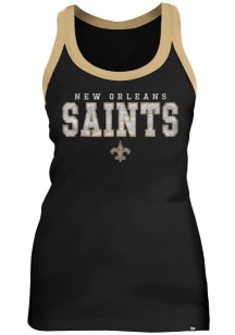 New Era New Orleans Saints Womens Black Rib Tank Top