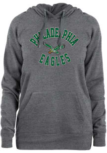 New Era Philadelphia Eagles Womens Charcoal Fleece Hooded Sweatshirt