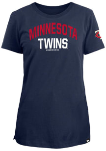 New Era Minnesota Twins Womens Navy Blue Oversized Short Sleeve T-Shirt