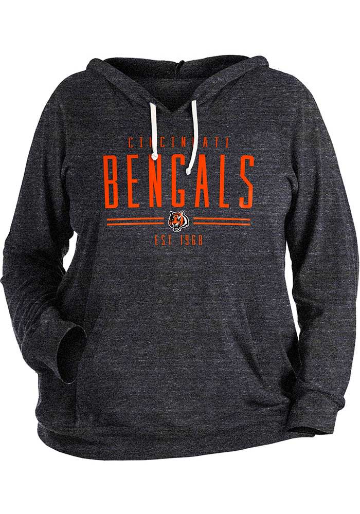 Cincinnati Bengals New Era Women's Floral Pullover Hoodie - Gray