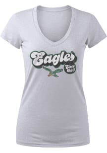 New Era Philadelphia Eagles Womens White Retro Short Sleeve T-Shirt