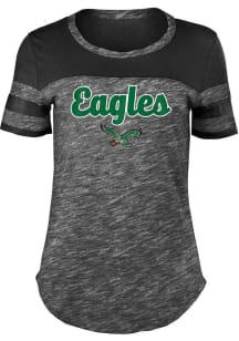 New Era Philadelphia Eagles Womens Black Raglan Short Sleeve T-Shirt