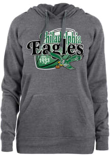 New Era Philadelphia Eagles Womens Grey Touchdown Hooded Sweatshirt