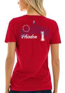 James Harden Philadelphia 76ers Womens Red Player Player T-Shirt