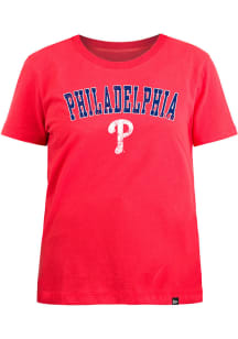 New Era Philadelphia Phillies Womens Red Jersey Short Sleeve T-Shirt