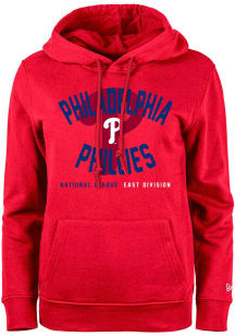 New Era Philadelphia Phillies Womens Red Fleece Hooded Sweatshirt
