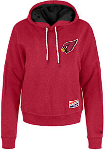 New Era Arizona Cardinals Womens Red Washed Hooded Sweatshirt