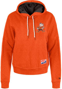 New Era Cleveland Browns Womens Brown Washed Hooded Sweatshirt