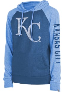 New Era Kansas City Royals Womens Blue Contrast Hooded Sweatshirt