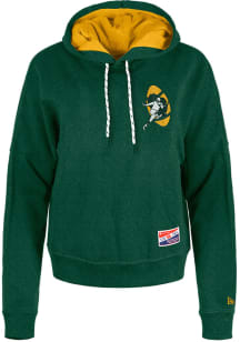 New Era Green Bay Packers Womens Green Washed Hooded Sweatshirt