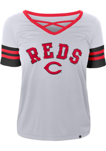 Cincinnati Reds Womens New Era Training Fashion Baseball Jersey - White