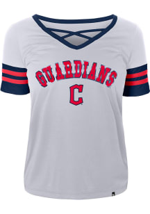 Cleveland Guardians Womens New Era Training Fashion Baseball Jersey - White