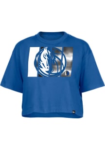 New Era Dallas Mavericks Womens Blue Court Short Sleeve T-Shirt
