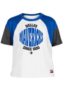 New Era Dallas Mavericks Womens White Retro Short Sleeve T-Shirt