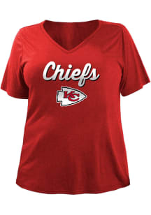 New Era Kansas City Chiefs Womens Red Triblend Short Sleeve T-Shirt