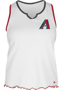 New Era Arizona Diamondbacks Womens White Lettuce Tank Top