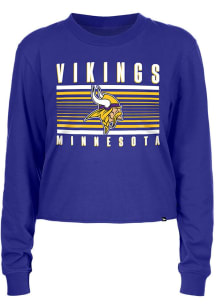 New Era Minnesota Vikings Womens Purple Cotton LS Tee