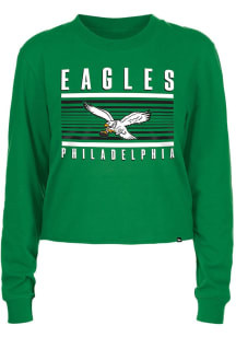 New Era Philadelphia Eagles Womens Kelly Green Cotton LS Tee