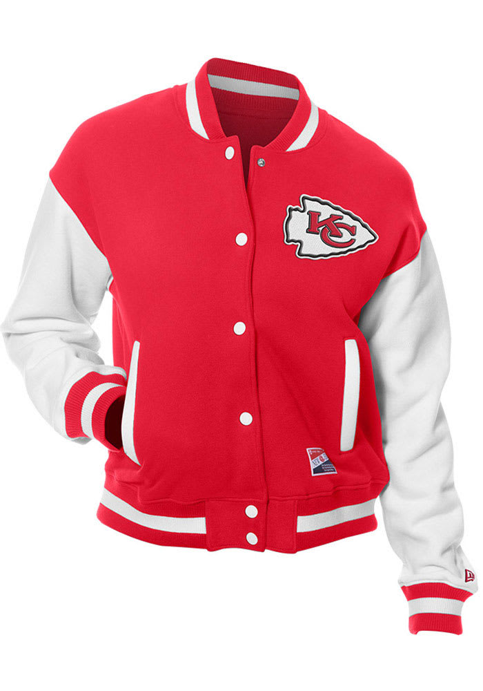 Kansas City Chiefs New Era Womens Red Bomber Light Weight Jacket