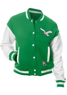 New Era Philadelphia Eagles Womens Kelly Green Bomber Light Weight Jacket