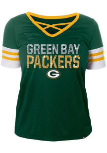 Green Bay Packers Womens New Era Active Fashion Football Jersey - Green