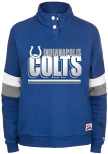 New Era Indianapolis Colts Womens Blue Mock 1/4 Zip Pullover