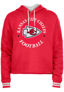 New Era Kansas City Chiefs Womens Red Half Time Hooded Sweatshirt
