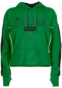 New Era Philadelphia Eagles Womens Kelly Green High Low Hooded Sweatshirt