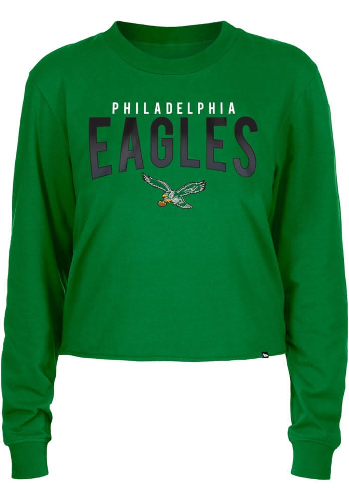 Philadelphia Eagles New Era Women's Crop Long Sleeve T-Shirt