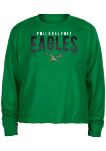 New Era Philadelphia Eagles Womens Kelly Green Game Time LS Tee