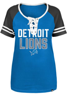 New Era Detroit Lions Womens Blue Tie Short Sleeve T-Shirt