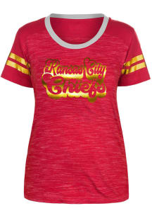 New Era Kansas City Chiefs Womens Red Foil Short Sleeve T-Shirt