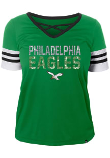 Philadelphia Eagles Womens New Era Active Design Fashion Football Jersey - Kelly Green