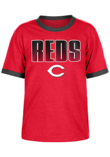 New Era Cincinnati Reds Youth Red Glow In The Dark Wordmark Short Sleeve Fashion T-Shirt
