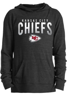 New Era Kansas City Chiefs Girls Black Wordmark Logo Long Sleeve Hooded Sweatshirt