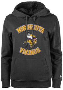 New Era Minnesota Vikings Womens Black Field Goal Hooded Sweatshirt