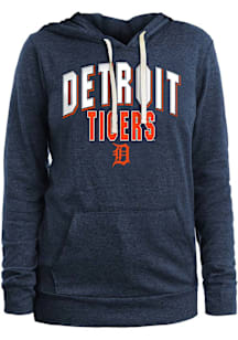 New Era Detroit Tigers Womens Navy Blue Biblend Hooded Sweatshirt