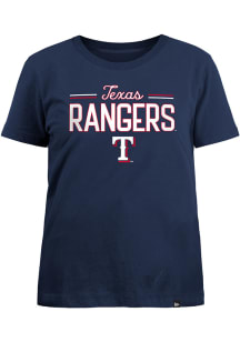 New Era Texas Rangers Womens Blue Jersey Short Sleeve T-Shirt