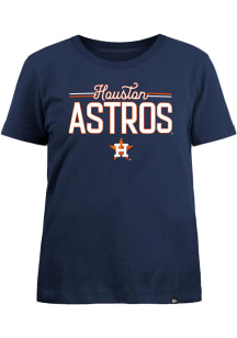 New Era Houston Astros Womens Navy Blue Jersey Short Sleeve T-Shirt