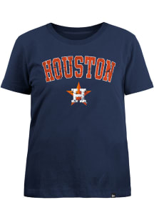 New Era Houston Astros Womens Navy Blue Jersey Short Sleeve T-Shirt