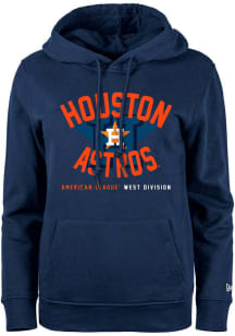 New Era Houston Astros Womens Navy Blue Fleece Hooded Sweatshirt